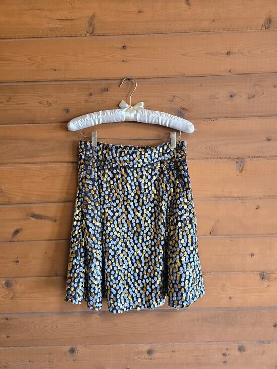 Modcloth Dresses & Skirts - Modcloth Skirt Metallic Tinsel Sway This Way Holiday Y2K Dotted S Fairycore 90s